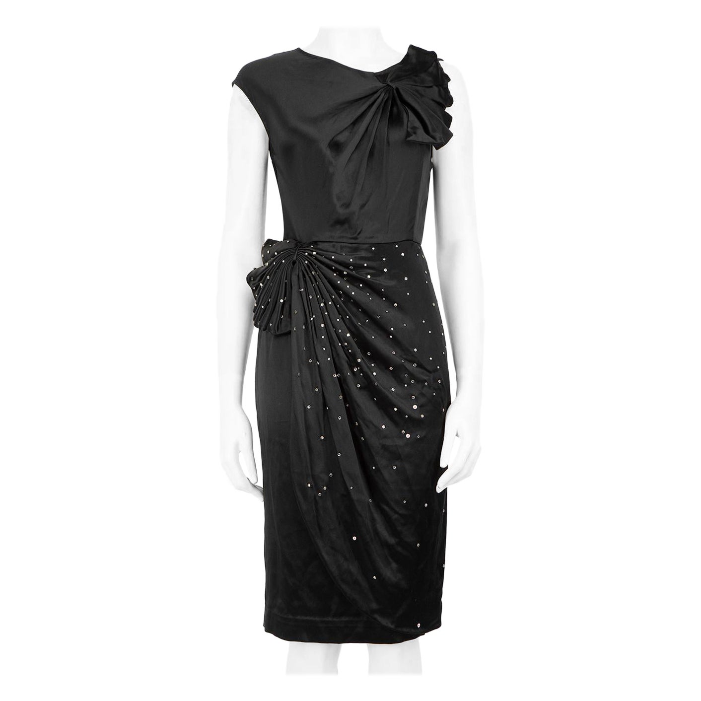 Robe embellie en soie noire 3.1 Phillip Lim, taille XS