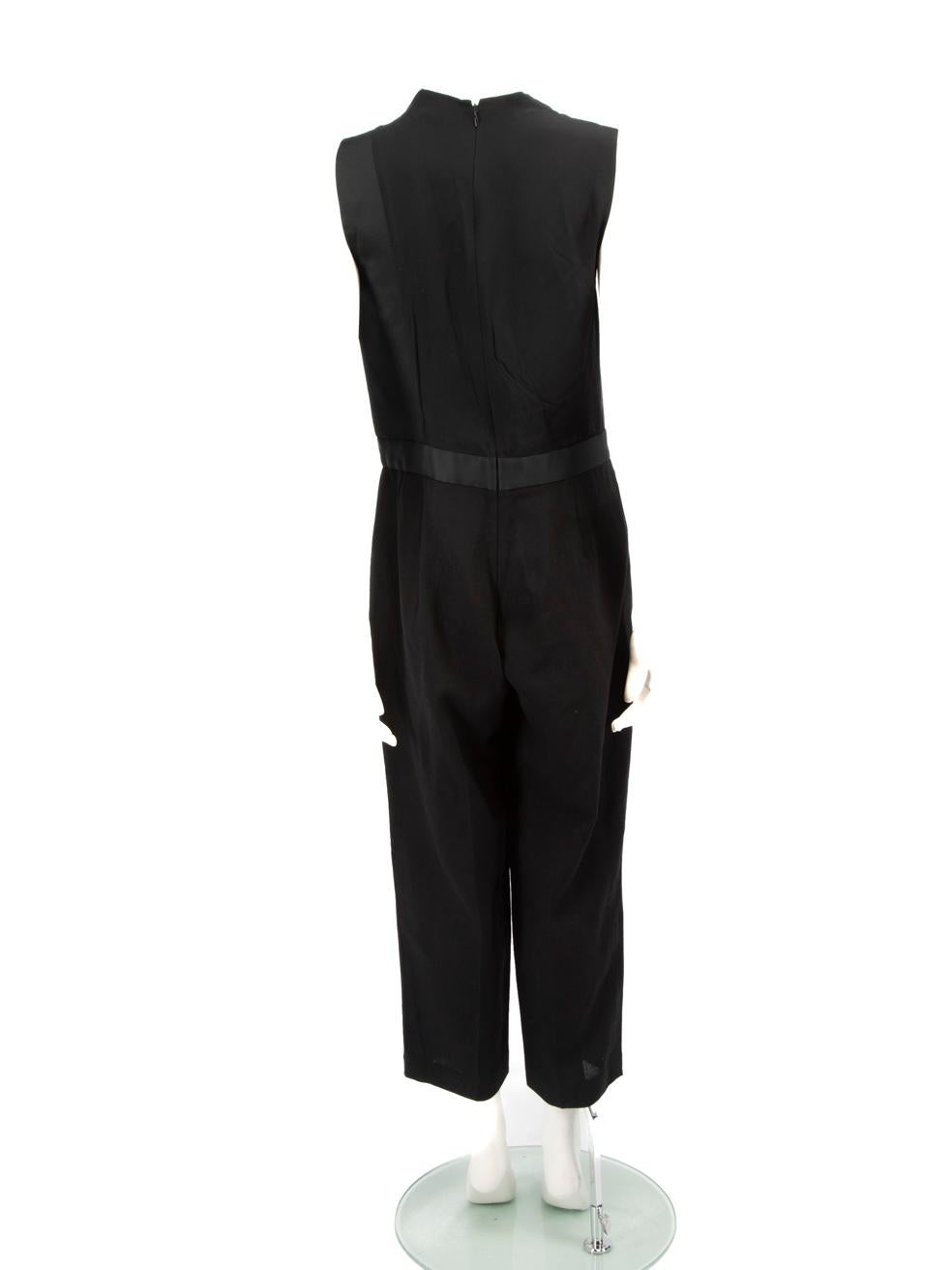 3.1 Phillip Lim Black Silk Sleeveless Jumpsuit Size S In Good Condition For Sale In London, GB