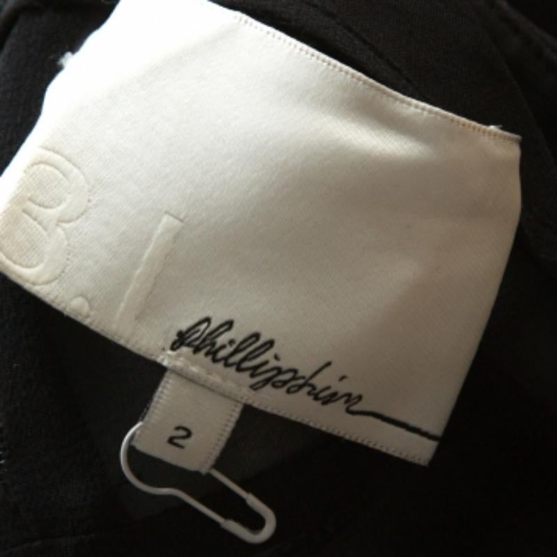 3.1 Phillip Lim - Top in crêpe elasticizzato nero impreziosito da perline S In condizioni buone in vendita a Dubai, Al Qouz 2