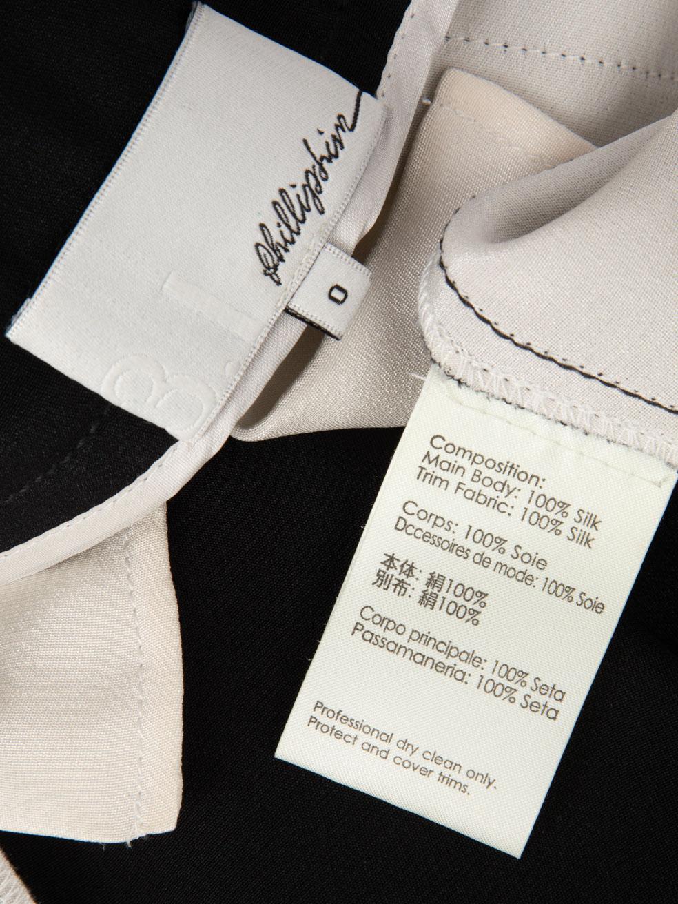 3.1 Phillip Lim Black Stripe Zip Detail Trousers Size XXS For Sale 1