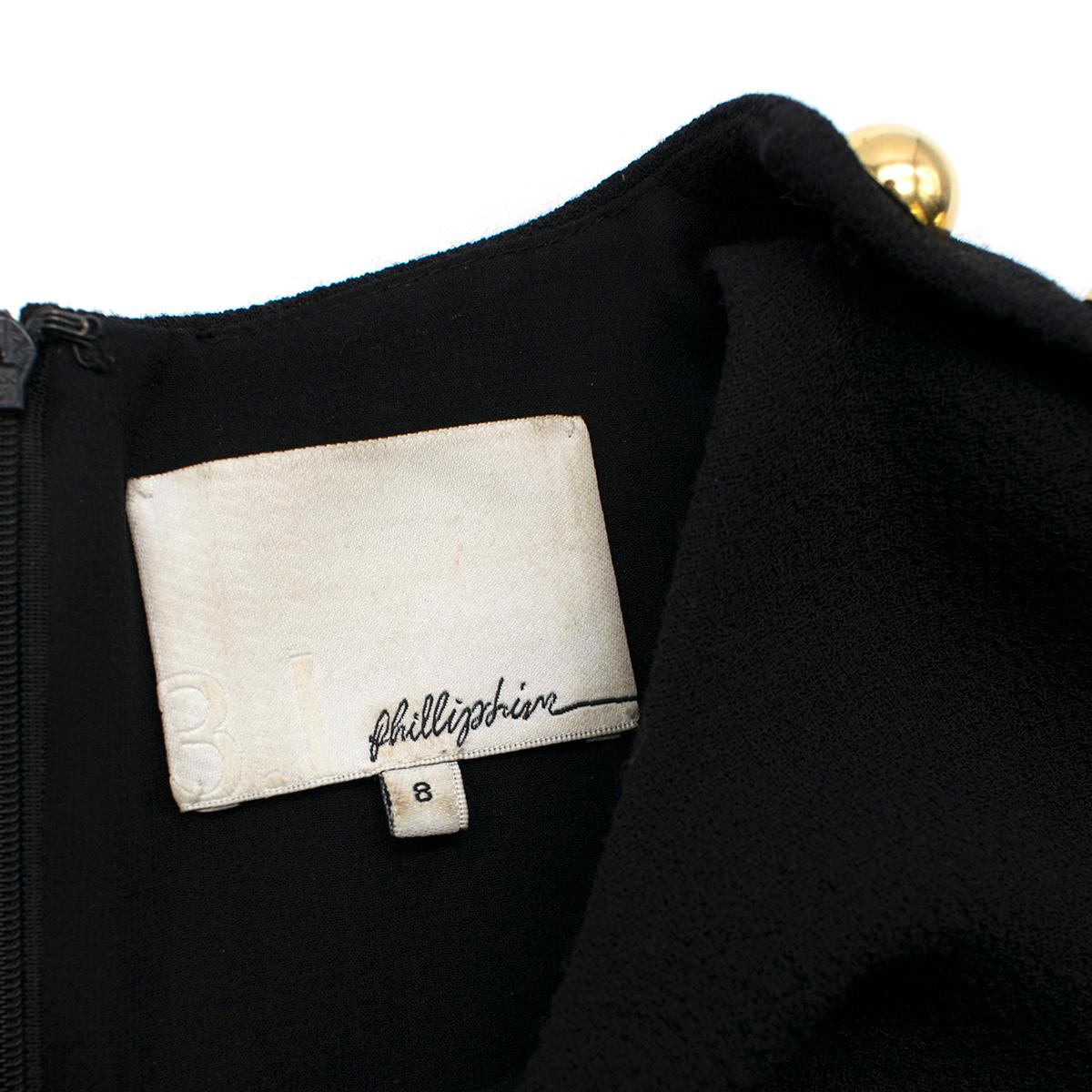 3.1 Phillip Lim Black Studded Sleeve Dress US 8 For Sale 1