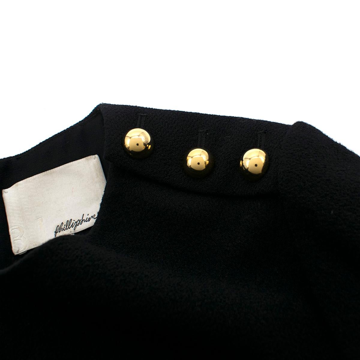 3.1 Phillip Lim Black Studded Sleeve Dress US 8 For Sale 2