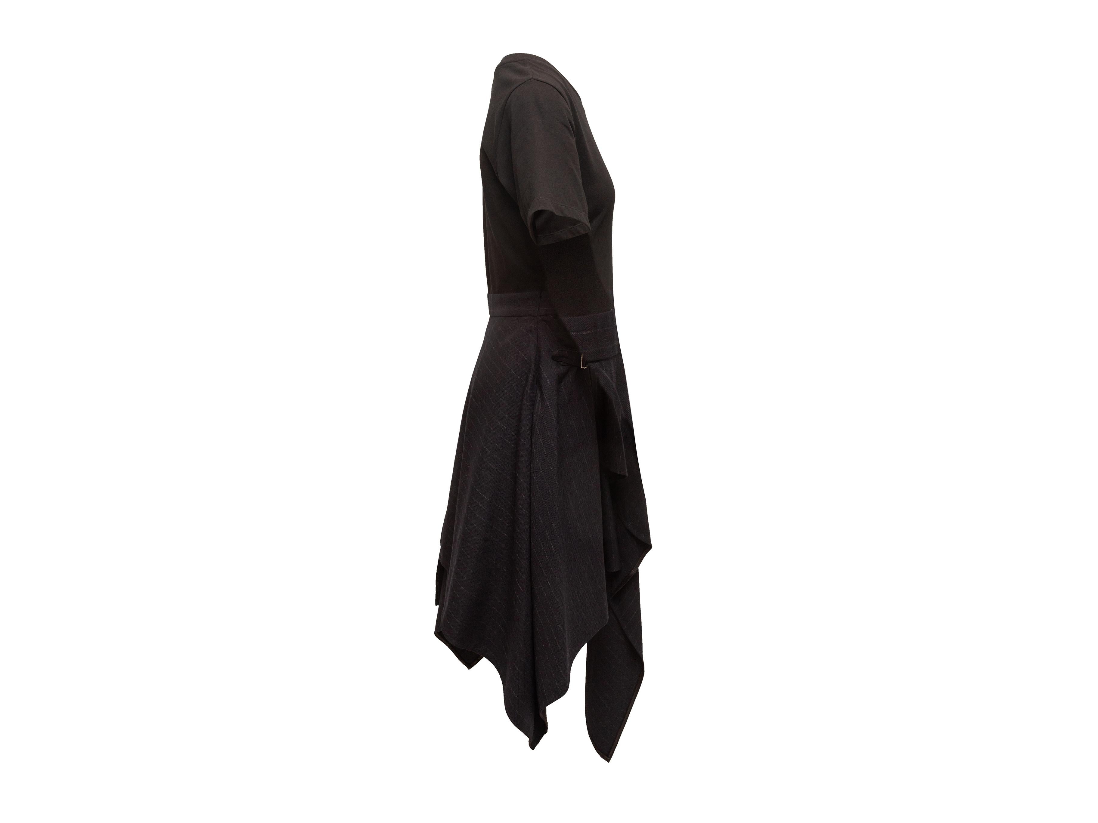 3.1 Phillip Lim Schwarzes asymmetrisches Kleid aus Schurwolle im Zustand „Gut“ in New York, NY