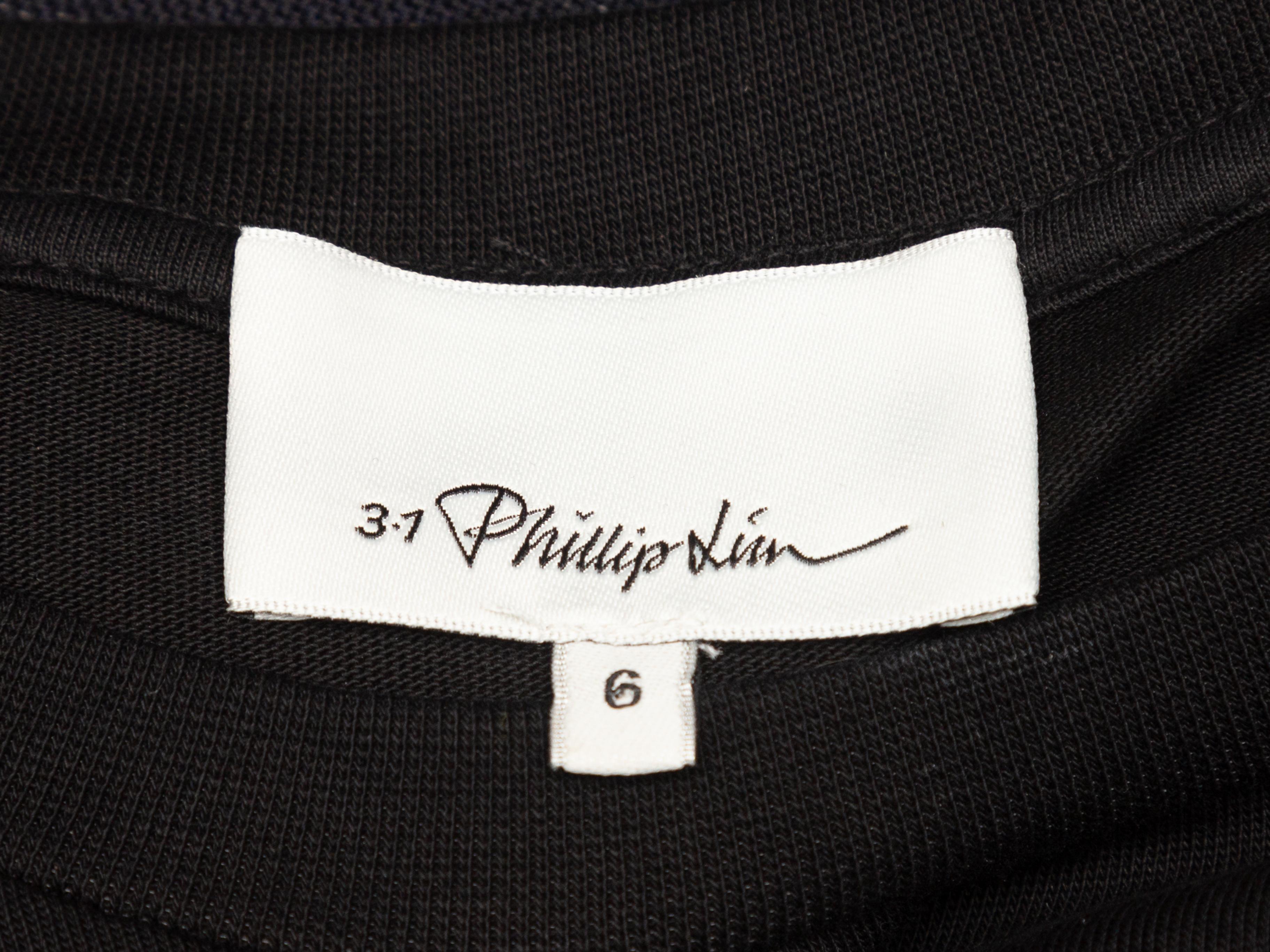 3.1 Phillip Lim Schwarzes asymmetrisches Kleid aus Schurwolle 1