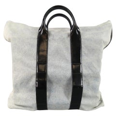 3.1 PHILLIP LIM Sac 31 Hour en denim bleu en cuir noir