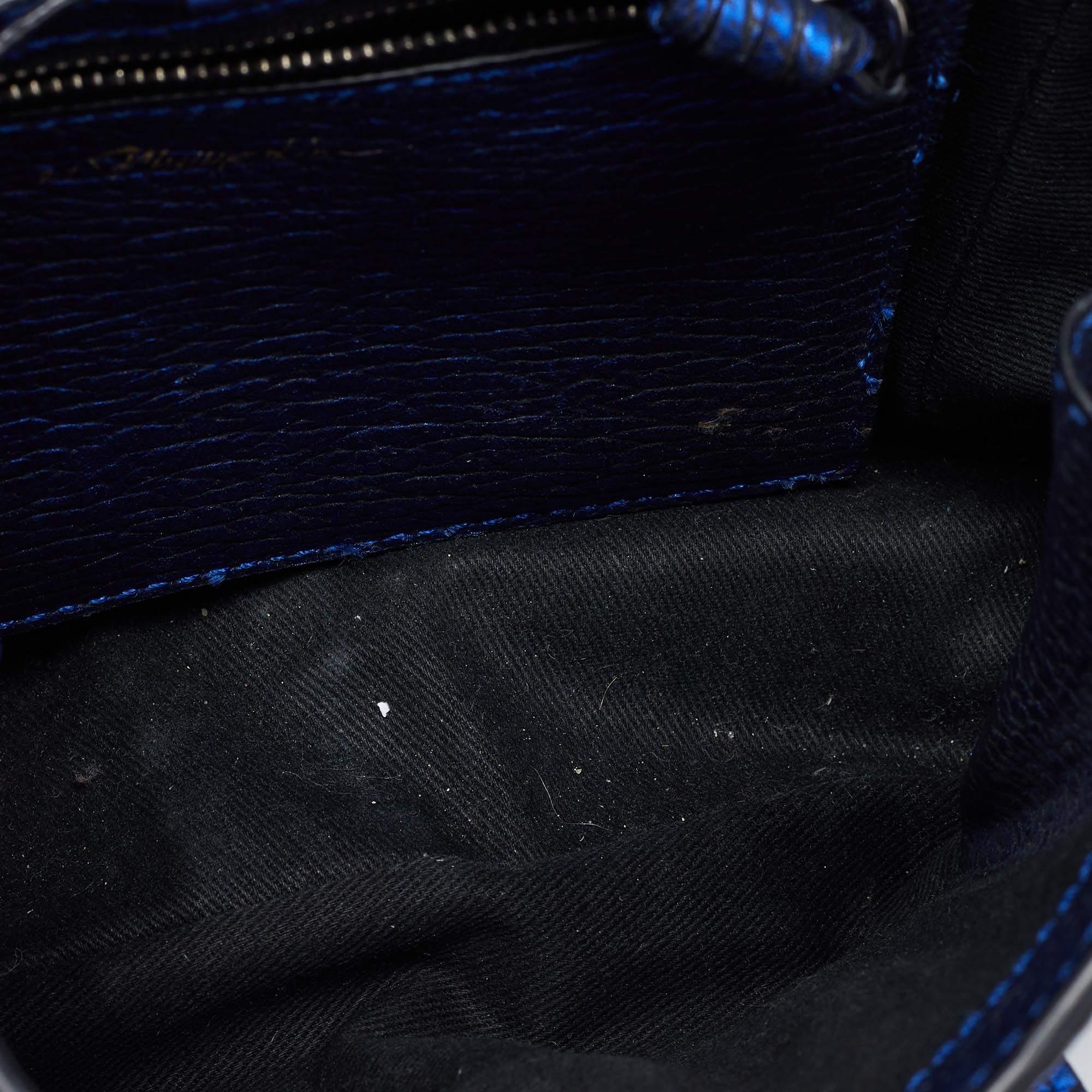3.1 Phillip Lim Blue Leather Mini Pashli Satchel For Sale 5