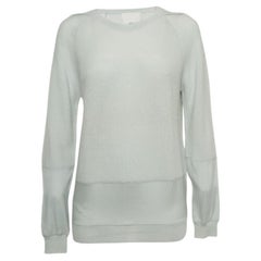3.1 Phillip Lim Blauer Pullover mit Rundhalsausschnitt aus Merinowolle S
