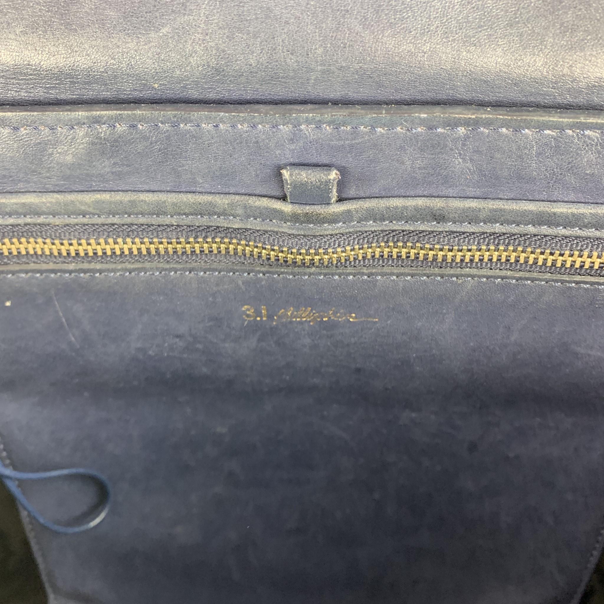 3.1 PHILLIP LIM Blue Soft leather Pashli Top Handles Handbag Bag  4