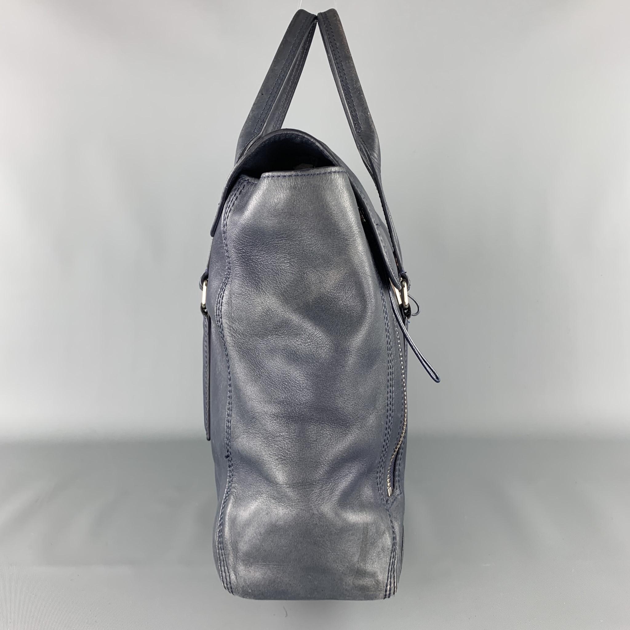 Gray 3.1 PHILLIP LIM Blue Soft leather Pashli Top Handles Handbag Bag 