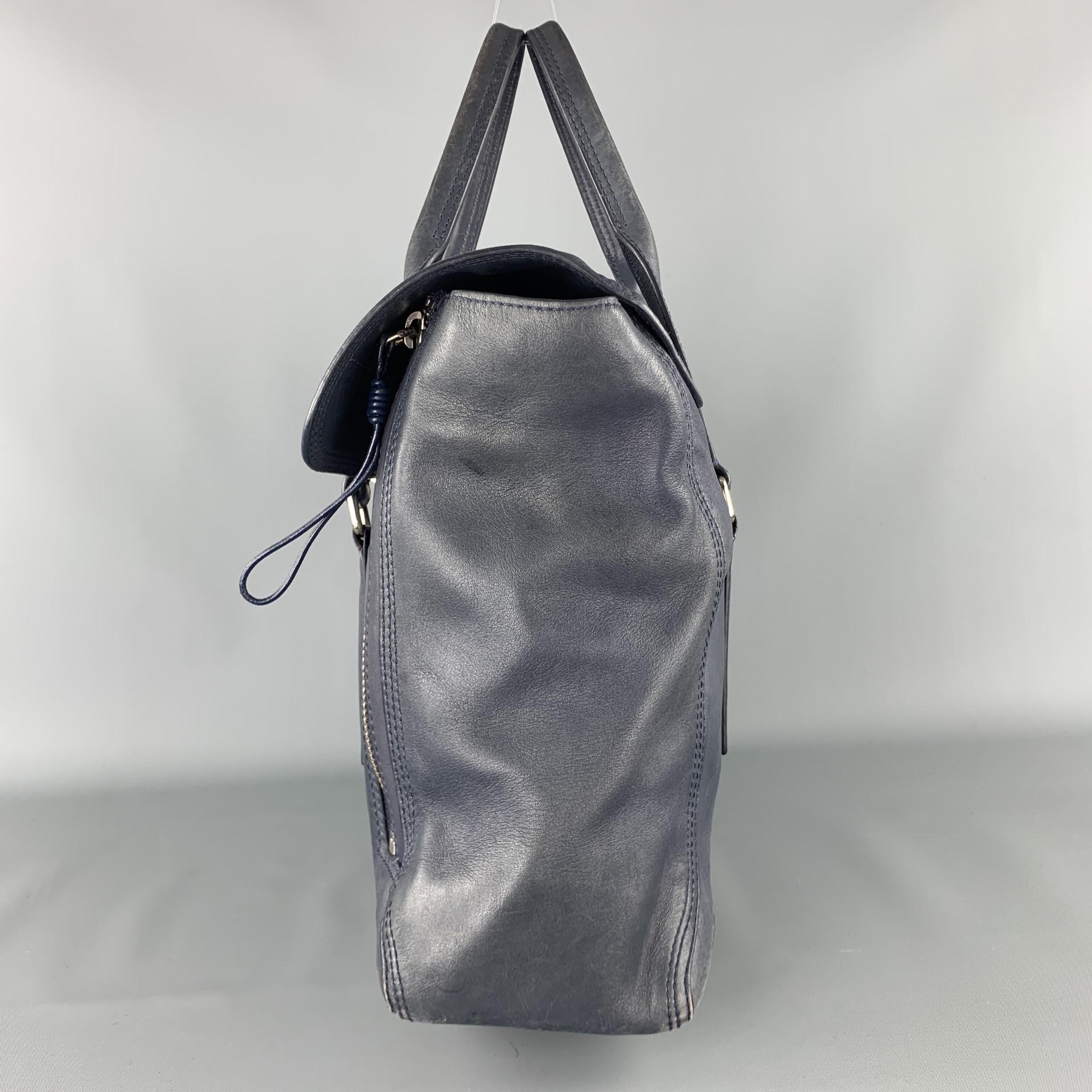 Women's 3.1 PHILLIP LIM Blue Soft leather Pashli Top Handles Handbag Bag 