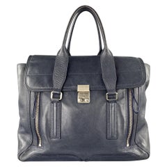 3.1 PHILLIP LIM Blue Soft leather Pashli Top Handles Handbag Bag 