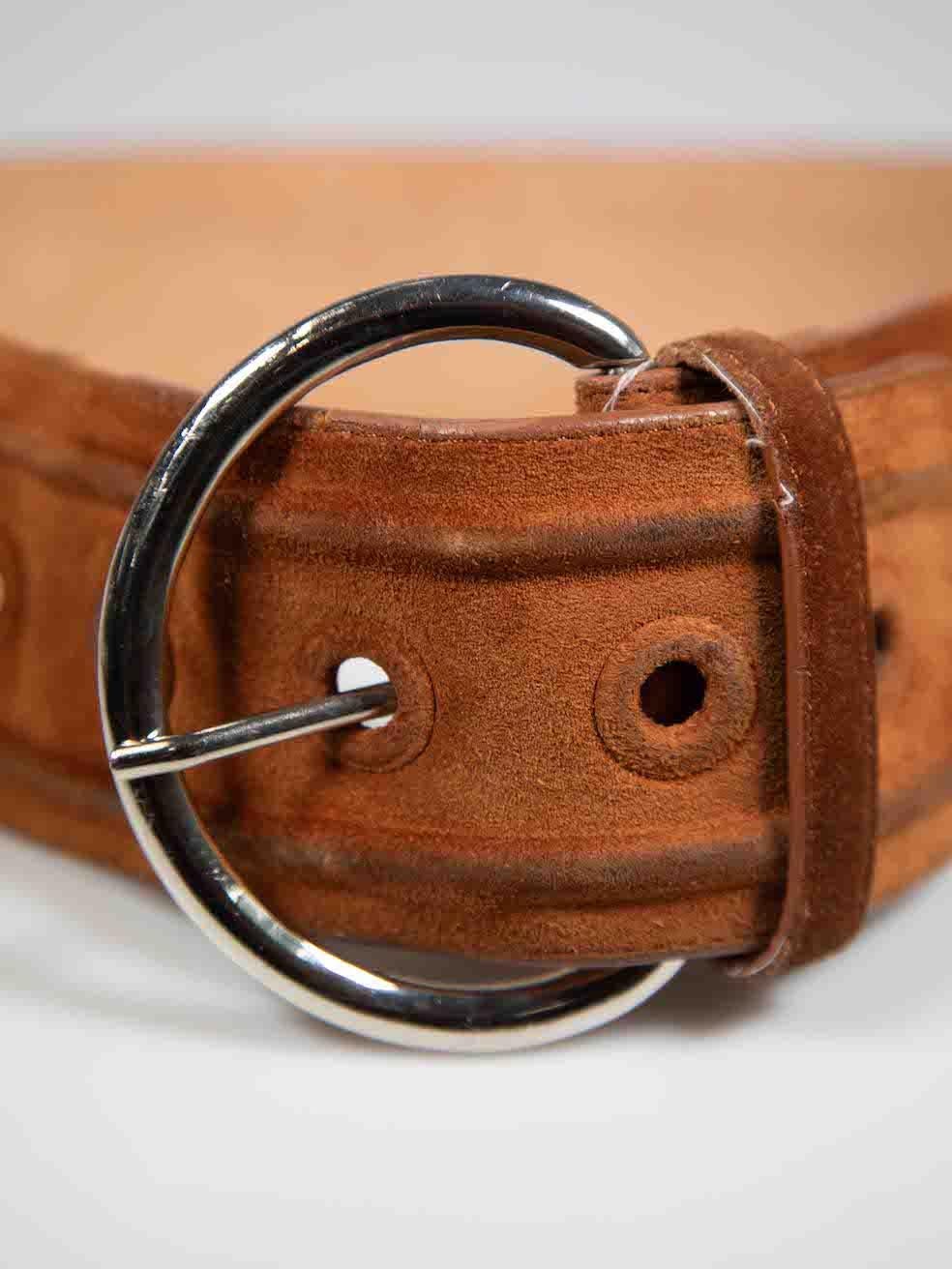 3.1 Phillip Lim Brown Suede Wide Belt 1
