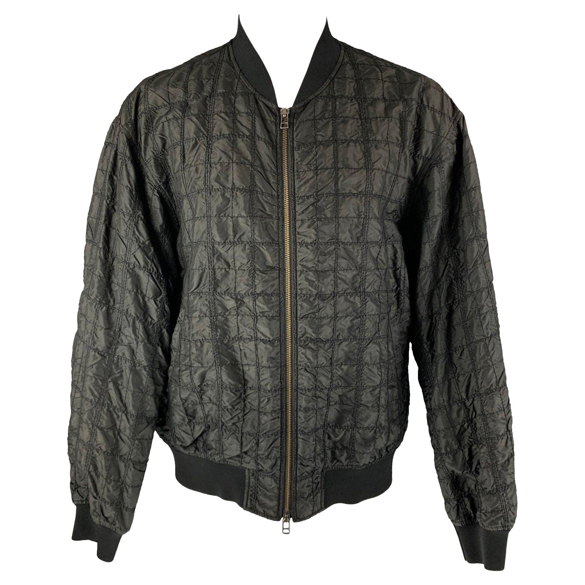 3.1 PHILLIP LIM Chaqueta cortavientos de seda acolchada negra talla M de pecho en venta