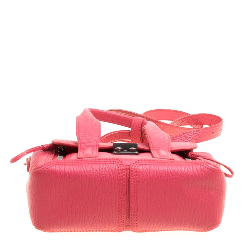 3.1 Phillip Lim Coral Pink Leather Mini Pashli Top Handle Shoulder Bag 4