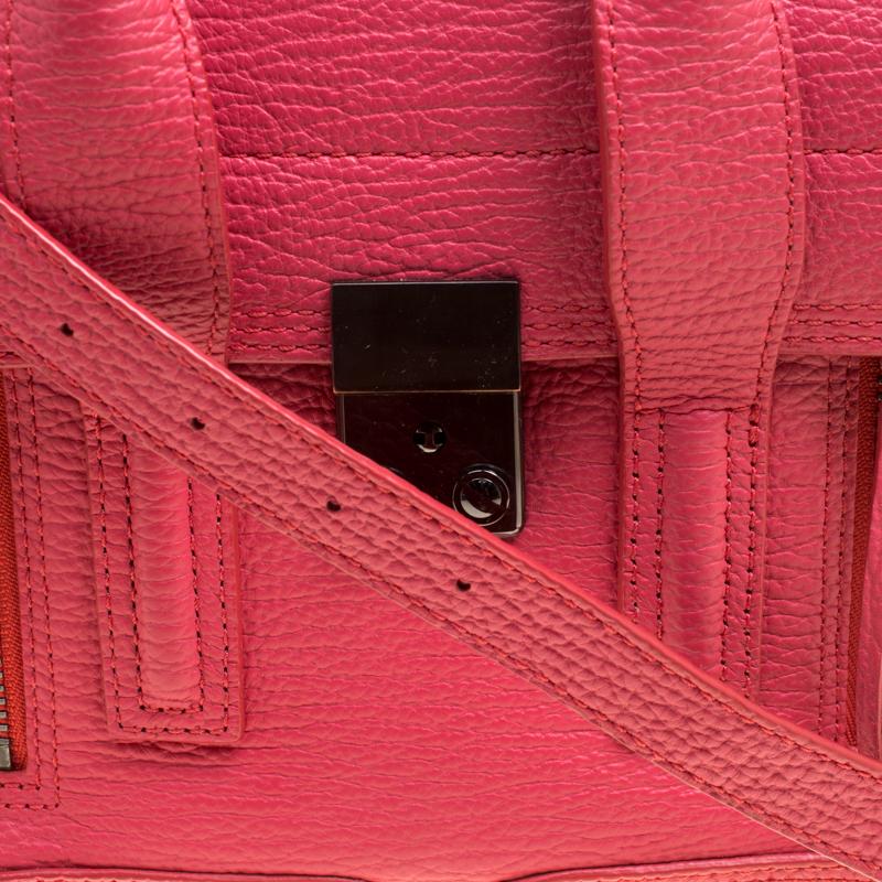 3.1 Phillip Lim Coral Pink Leather Mini Pashli Top Handle Shoulder Bag 5