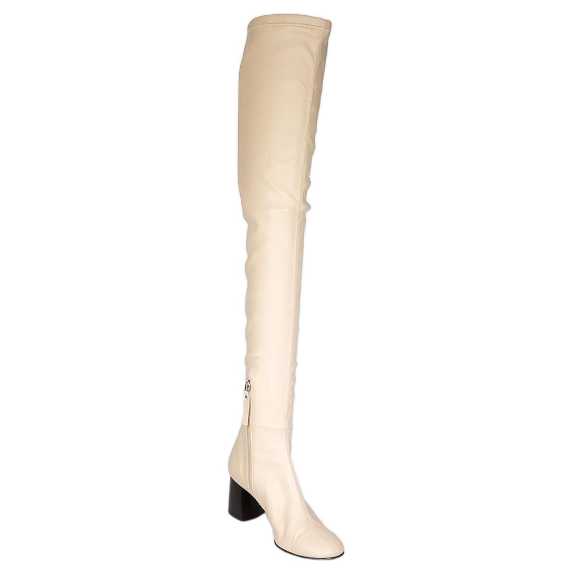 3.1 Phillip Lim Cream Nadia Over The Knee Boots Size IT 36 im Angebot