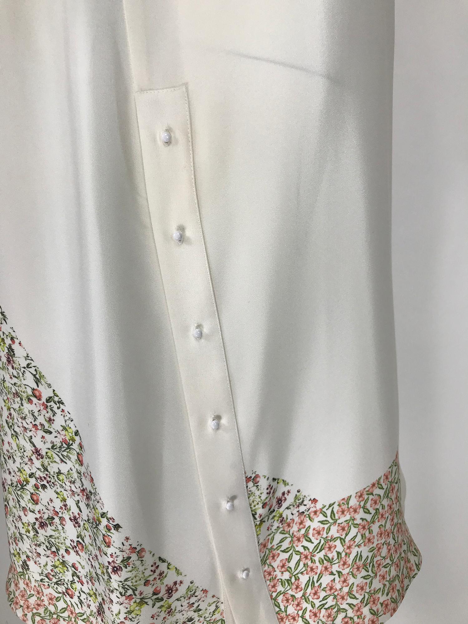3.1 Phillip Lim Cream Patchwork Mini Floral Print Silk Dress 5