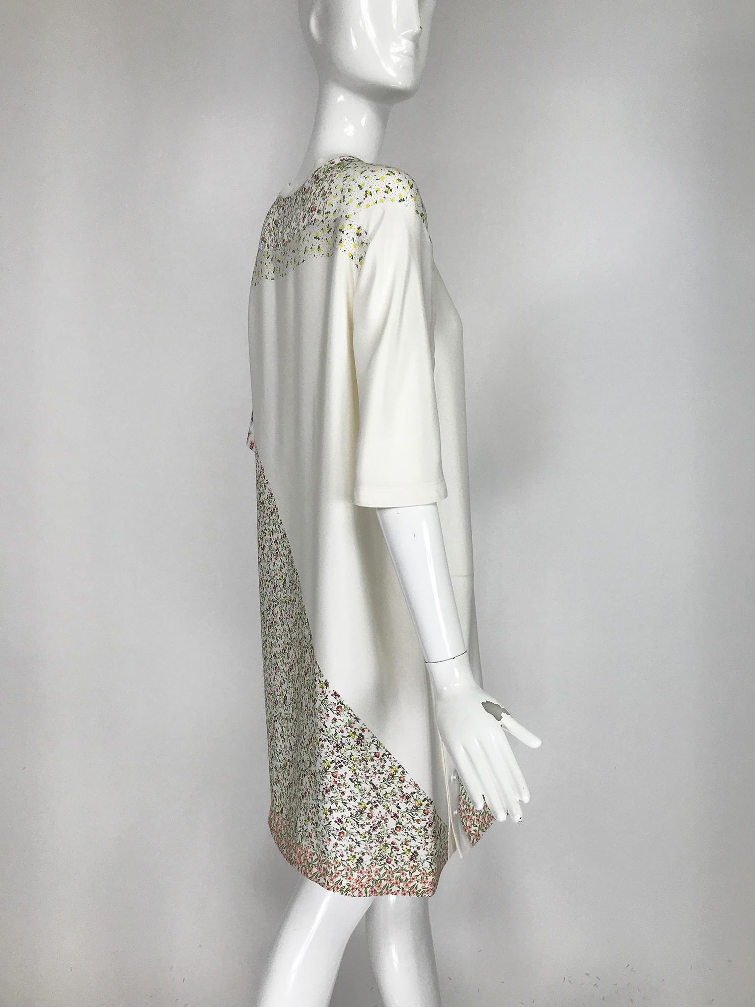3.1 Phillip Lim Cream Patchwork Mini Floral Print Silk Dress 1