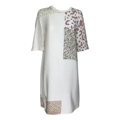 3.1 Phillip Lim Cream Patchwork Mini Floral Print Silk Dress