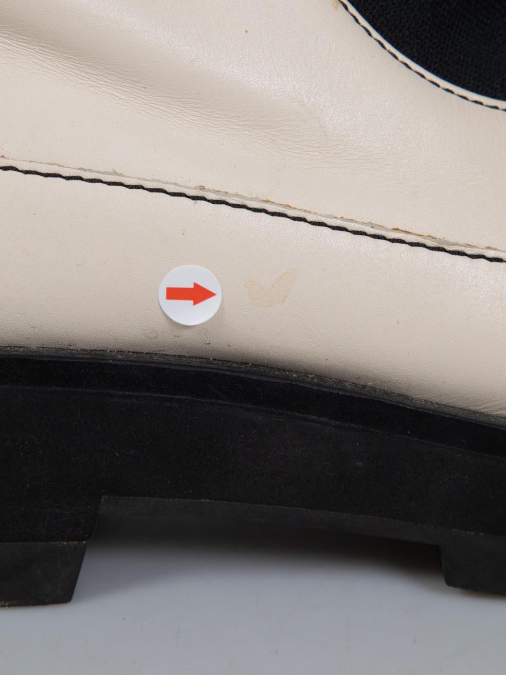 3.1 Phillip Lim Ecrufarbene Plateaustiefel aus Leder Größe IT 39 im Angebot 5