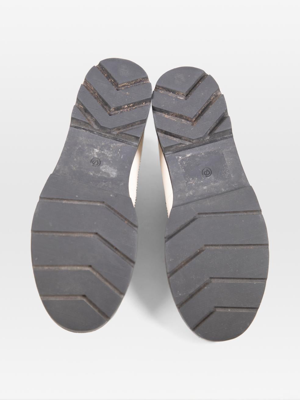 3.1 Phillip Lim Ecrufarbene Plateaustiefel aus Leder Größe IT 39 im Zustand „Gut“ im Angebot in London, GB