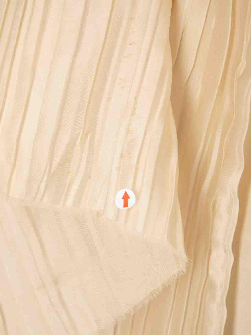 3.1 Phillip Lim Mini robe plissée à volants écrue Taille M en vente 2