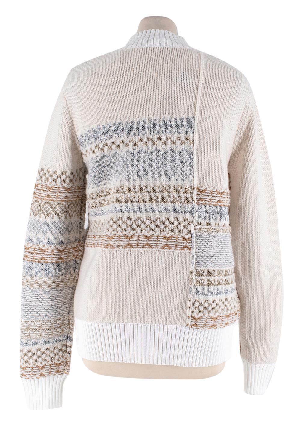 Gray 3.1 Phillip Lim Fairisle Patchwork Wool sweater S