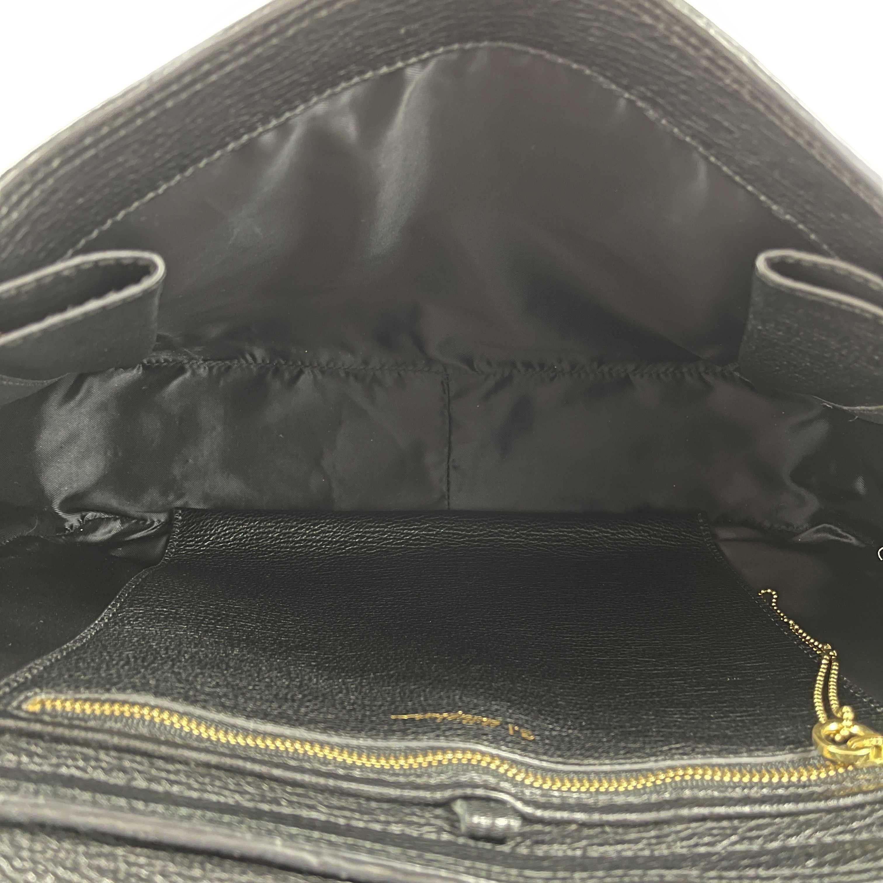 3.1 Phillip Lim Pashli Messenger Bag aus schwarz/goldenem genarbtem Leder Damen im Angebot