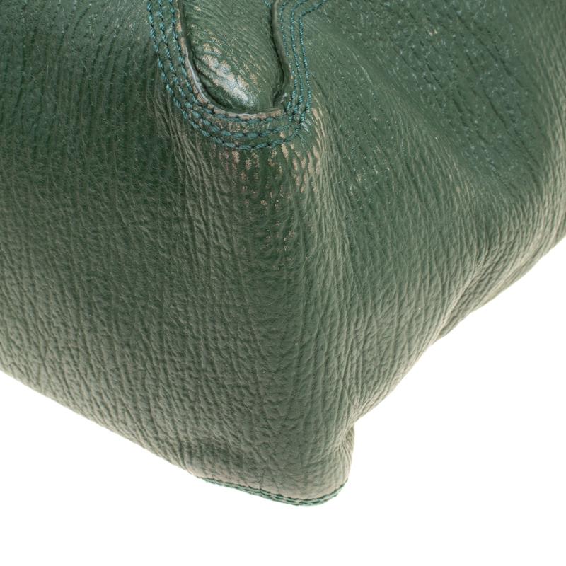 3.1 Phillip Lim Green Leather Large Pashli Top Handle Bag 5