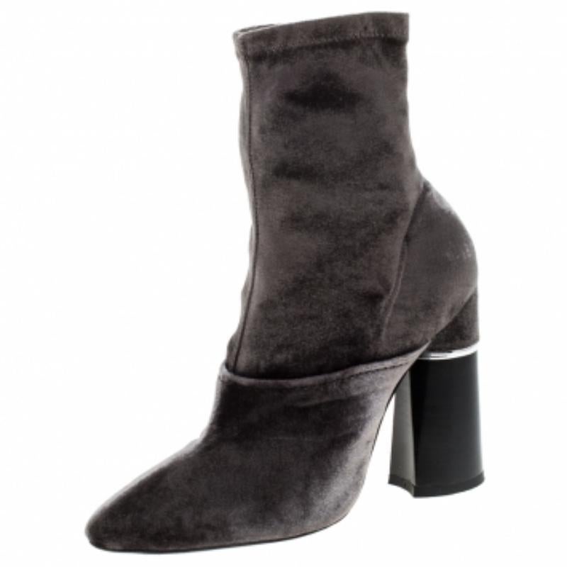 Donna 3.1 Phillip Lim Green Velvet Kyoto Ankle Boots Size 36.5 in vendita