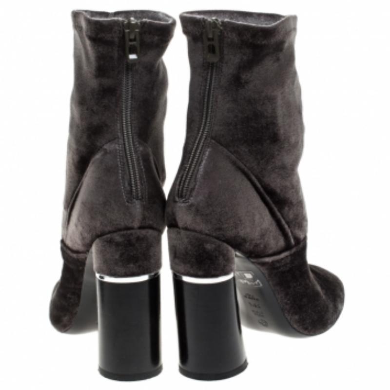 3.1 Phillip Lim Green Velvet Kyoto Ankle Boots Size 36.5 in vendita 1