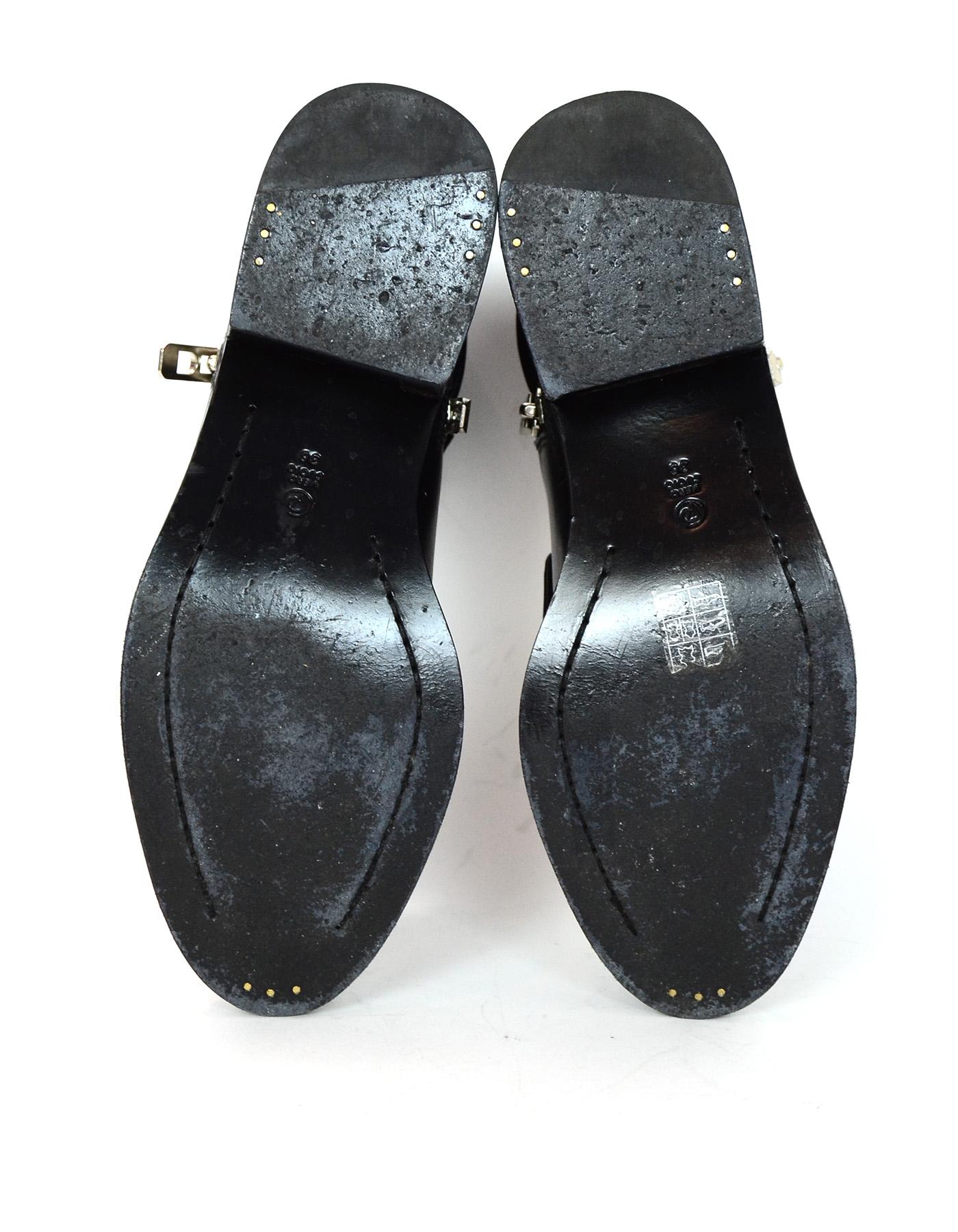 3.1 Phillip Lim Leather Addis Cutout Booties W/ Strap Sz 36 In Excellent Condition In New York, NY