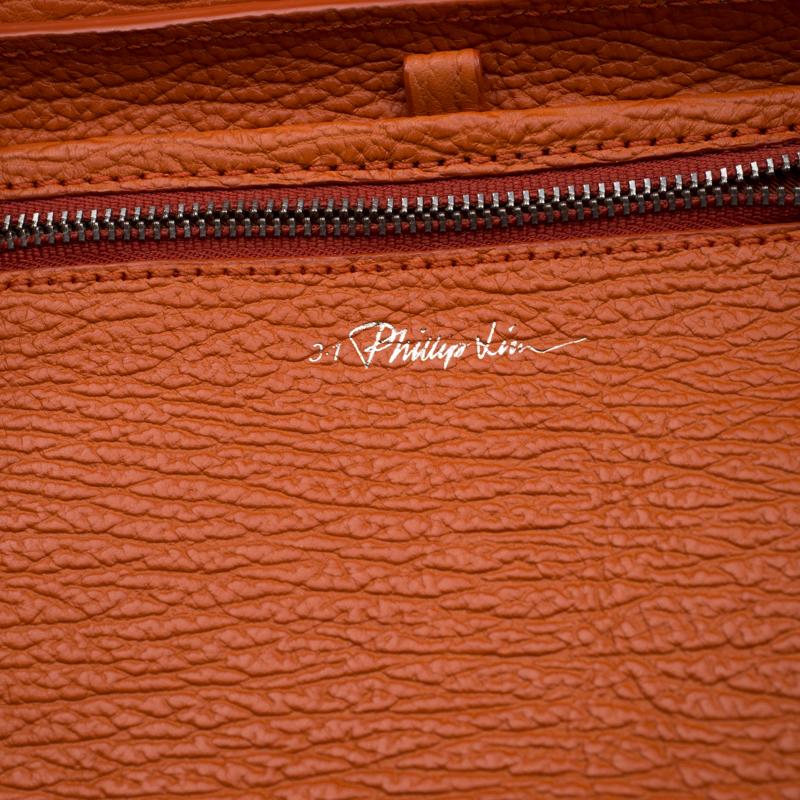 3.1 Phillip Lim Orange Leather Mini Pashli Top Handle Bag 1