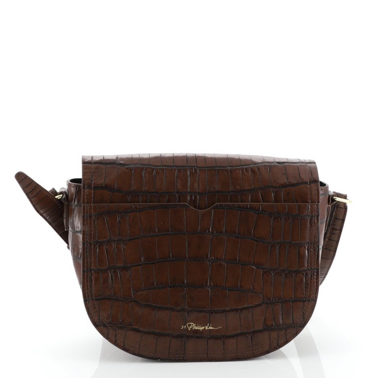 pashli leather saddle crossbody bag