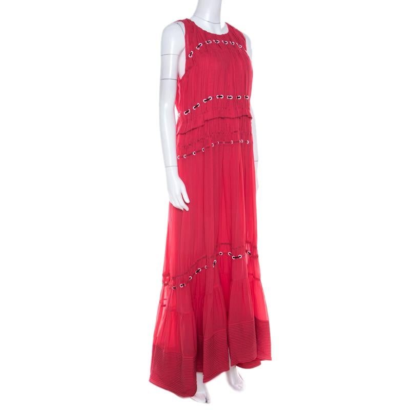 Exquisite and gorgeous, this 3.1 Phillip Lim gown is a true example of the brand's sophisticated designs. Tailored from silk, this piece has eyelet embroidery, pintucks, and a floor-length hem.

Includes: The Luxury Closet Packaging

