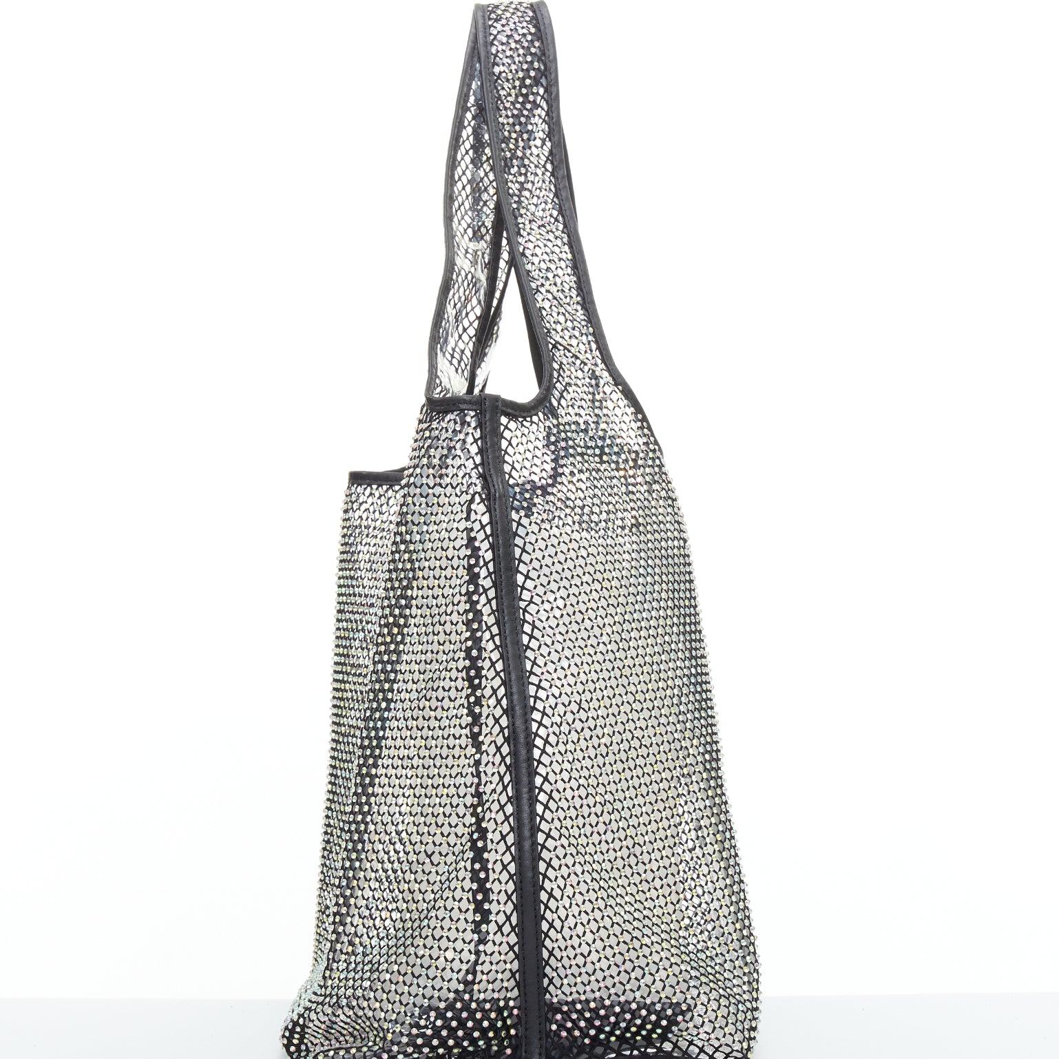 3.1 PHILLIP LIM psychedelic fine crystal mesh PVC lined market tote bag In condizioni Nuovo in vendita a Hong Kong, NT