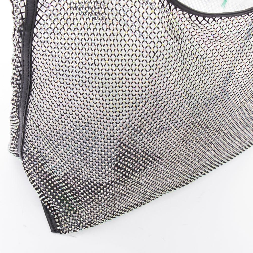 3.1 PHILLIP LIM psychedelic fine crystal mesh PVC lined market tote bag in vendita 3