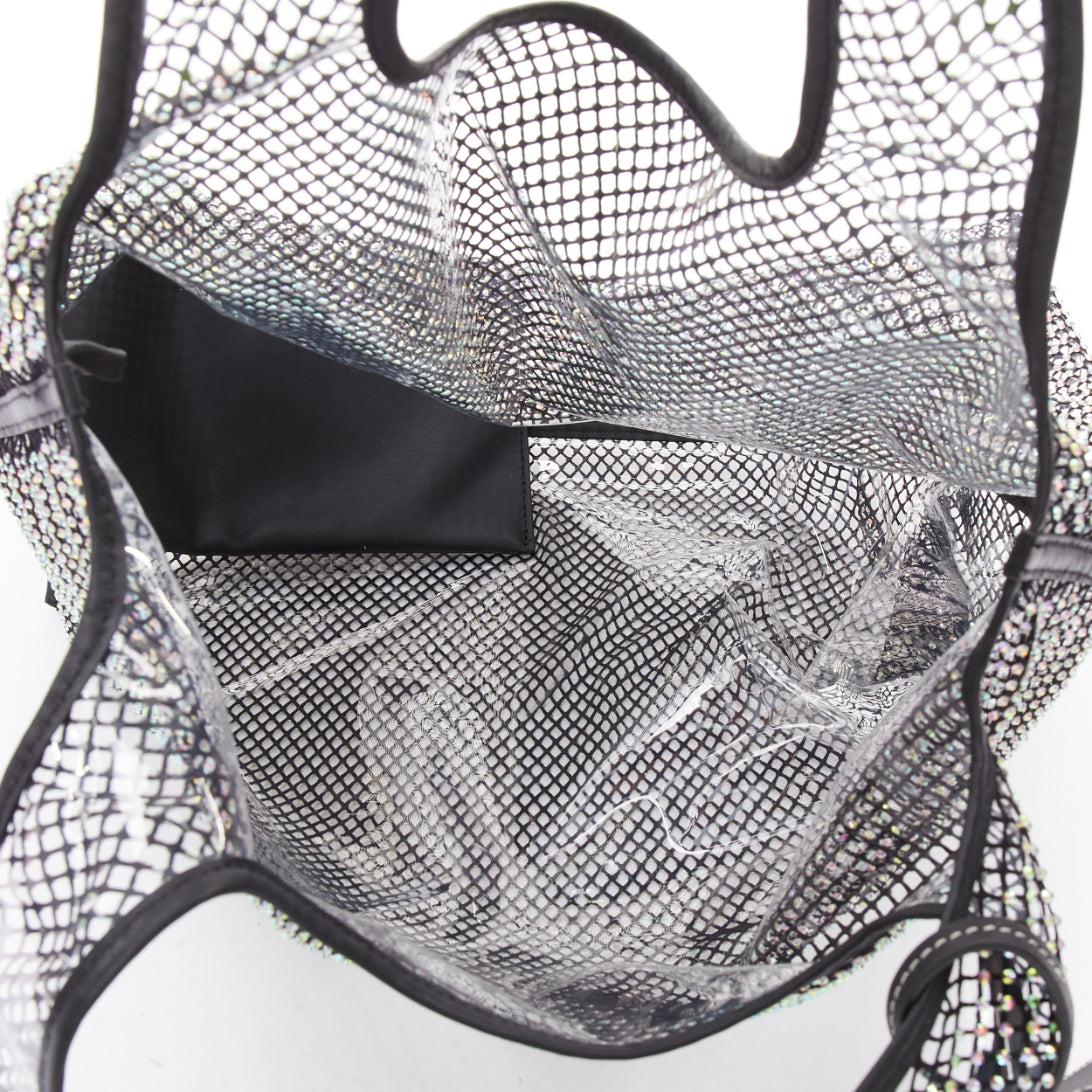 3.1 PHILLIP LIM psychedelic fine crystal mesh PVC lined market tote bag in vendita 4