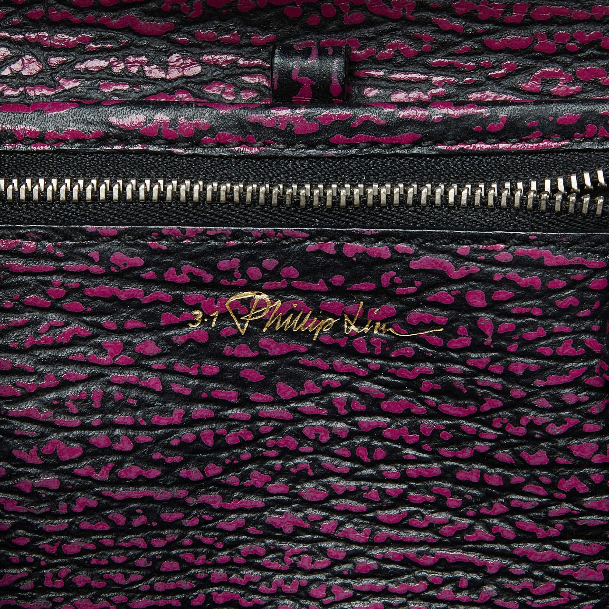 3.1 Phillip Lim Purple Leather Mini Pashli Satchel For Sale 3