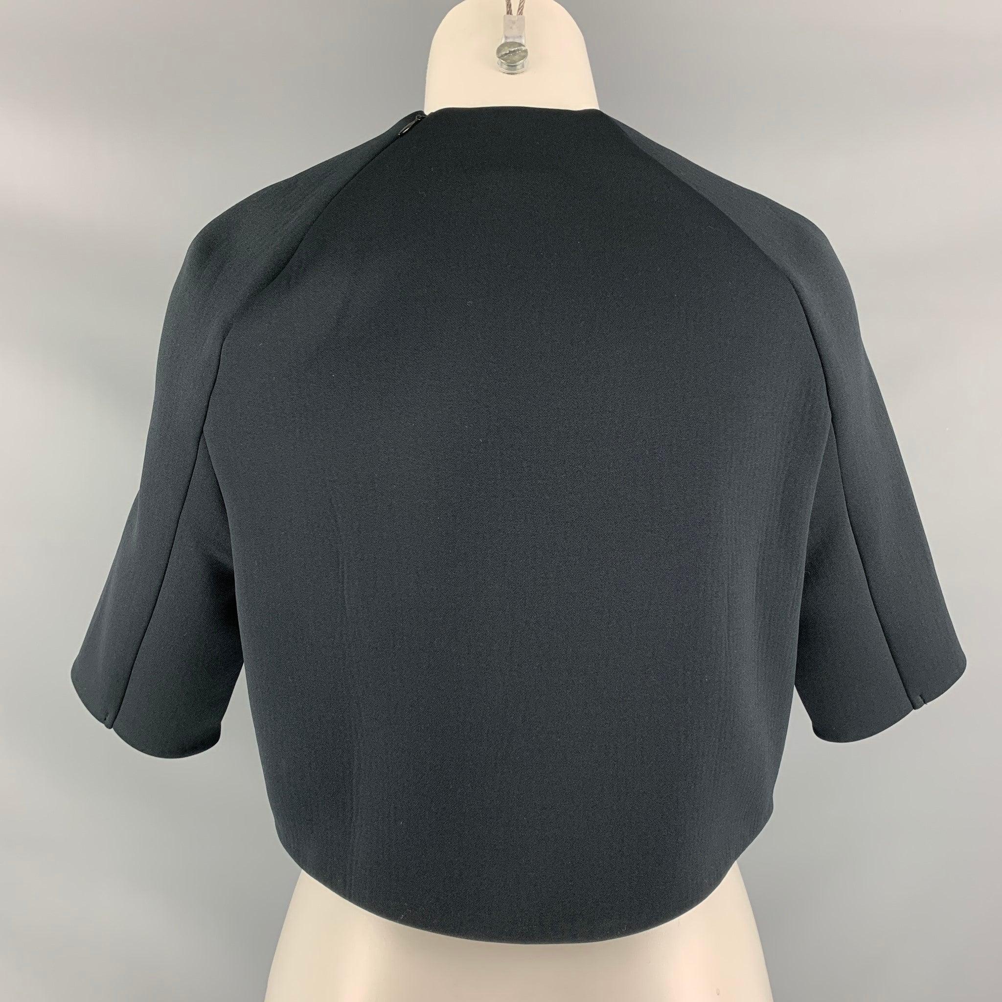 Women's 3.1 PHILLIP LIM Size 0 Black Polyester Rhinestones Dress Top