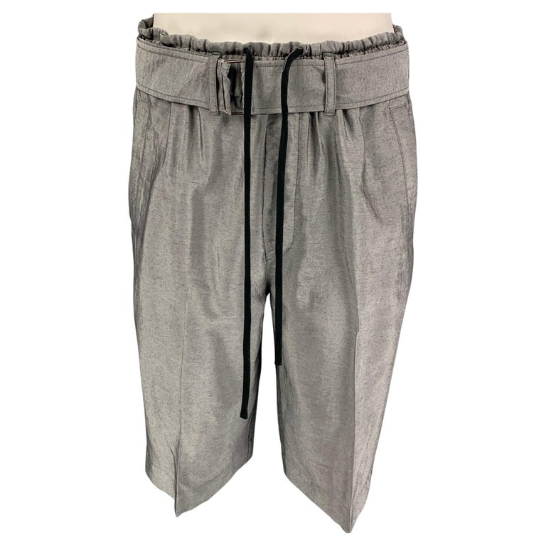 3.1 PHILLIP LIM Size 31 Silver Viscose Blend Belted Shorts For Sale at  1stDibs | 3.1 phillip lim shorts