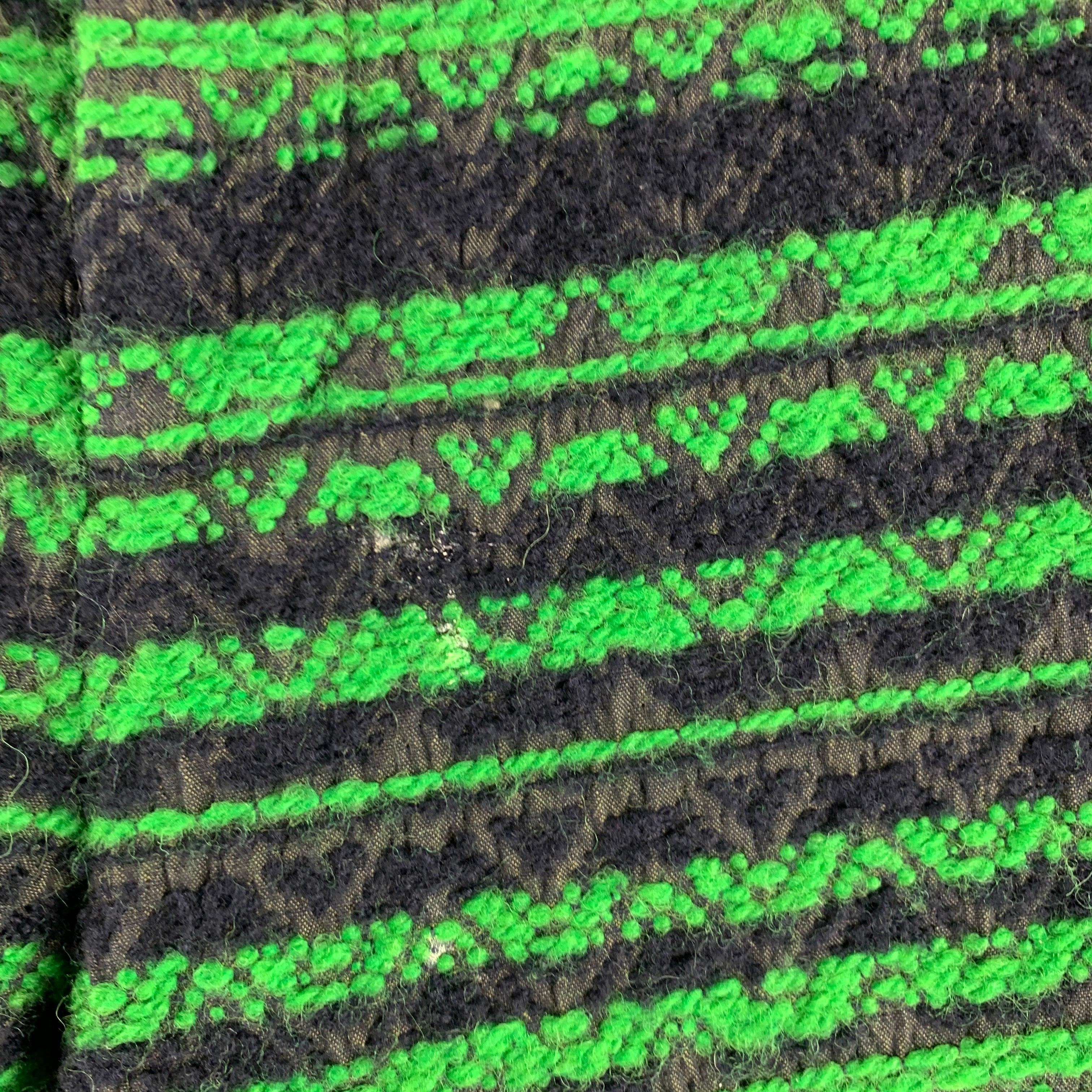 3.1 Phillip Lim Taille 32 Pantalon habillé en coton, laine et tweed noir et vert avec fermeture éclair Pour hommes en vente