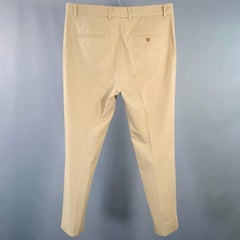 3.1 PHILLIP LIM Size 32 Tan Twill Polyester Cotton Flat Front Tapered Casual Pants