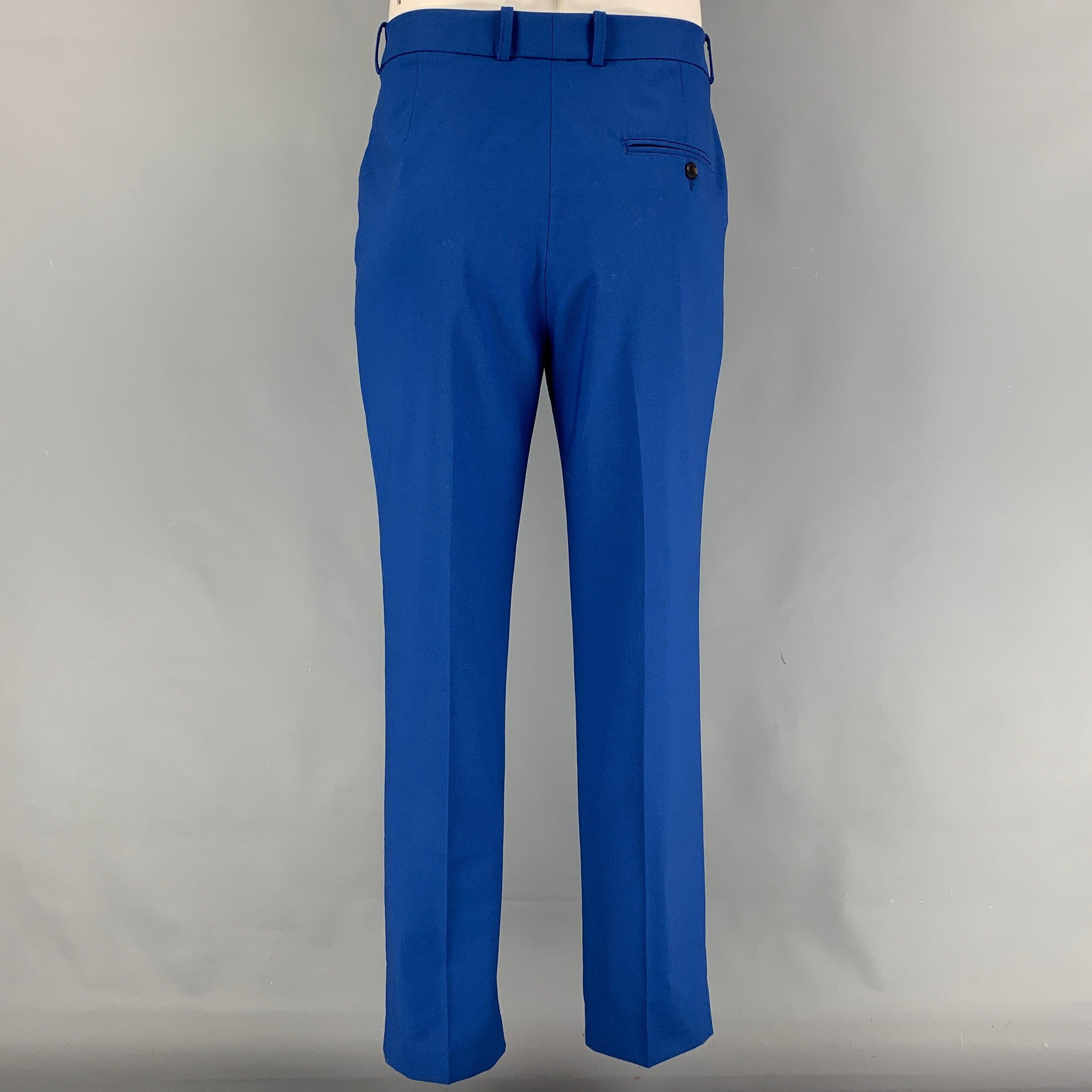 3.1 PHILLIP LIM Size 40 Royal Blue Wool Blend Notch Lapel Suit For Sale 2