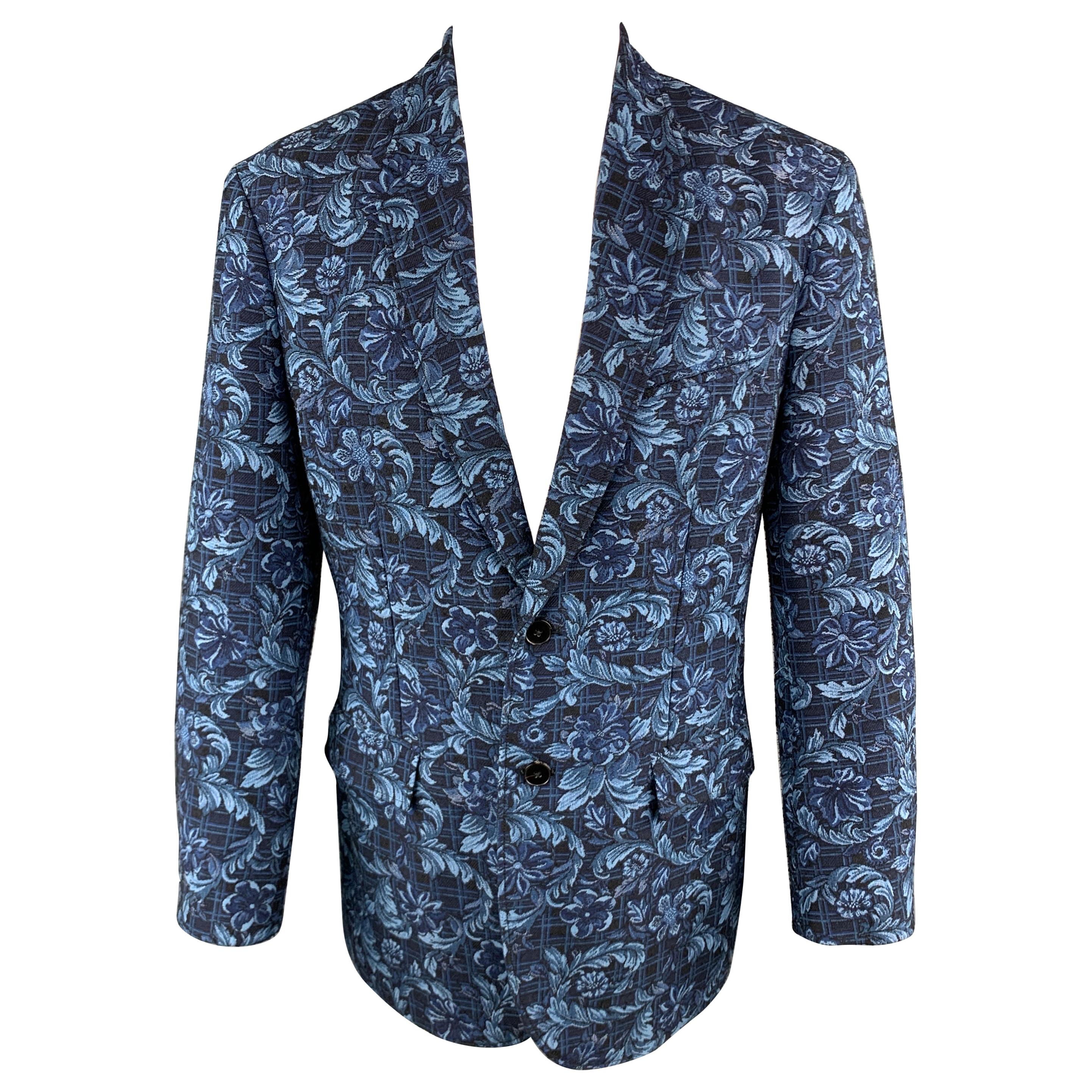 3.1 PHILLIP LIM Size 42 Floral Navy Jacquard Blend Notch Lapel Sport Coat  For Sale at 1stDibs | phillip lim coat