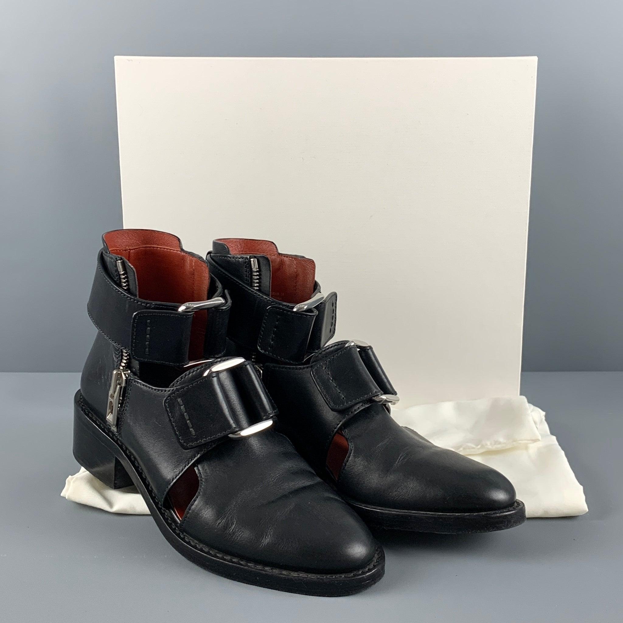 3.1 PHILLIP LIM Size 8 Black Cut Out Boots For Sale 5