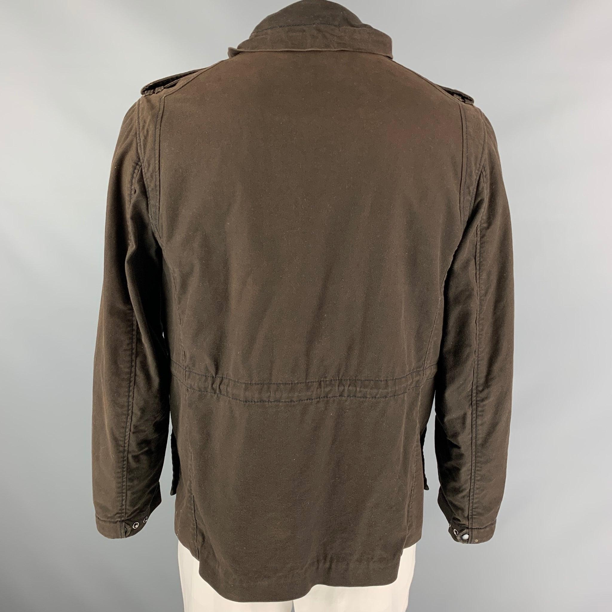Men's 3.1 PHILLIP LIM Size L Brown Cotton Utility Coat For Sale