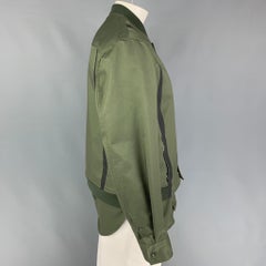 3.1 PHILLIP LIM Size L Olive Charcoal Cotton Bomber Jacket