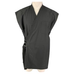3.1 PHILLIP LIM Size M Black Nylon Cotton Cross Strap Vest