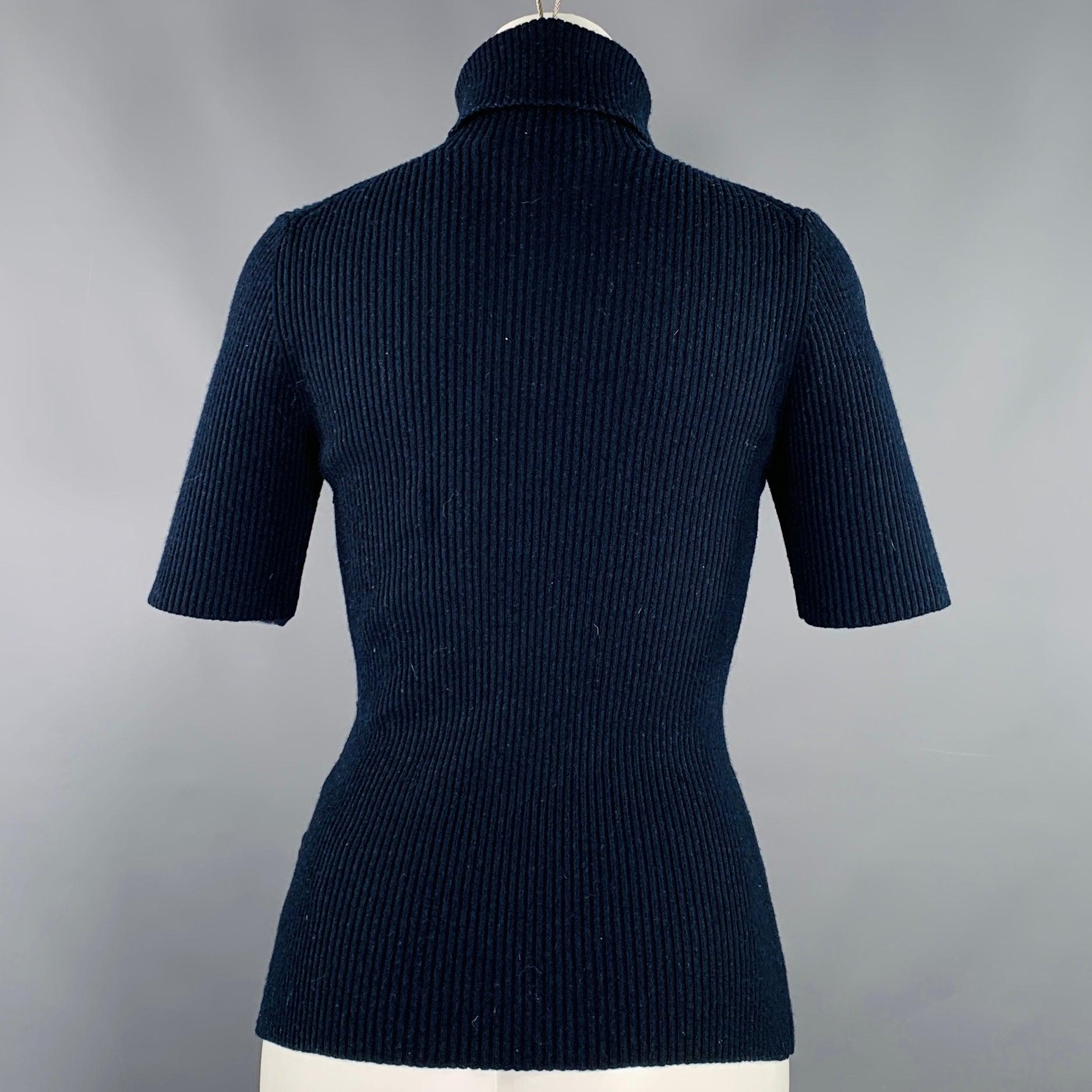 3.1 PHILLIP LIM Jersey acanalado de mezcla de lana azul marino talla M Negro en venta